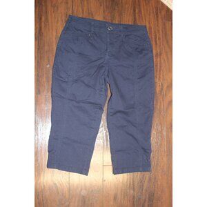 Style & Co Womens Navy Blue Capri Pants Size 6 Cotton/Spandex Blend Comfortable